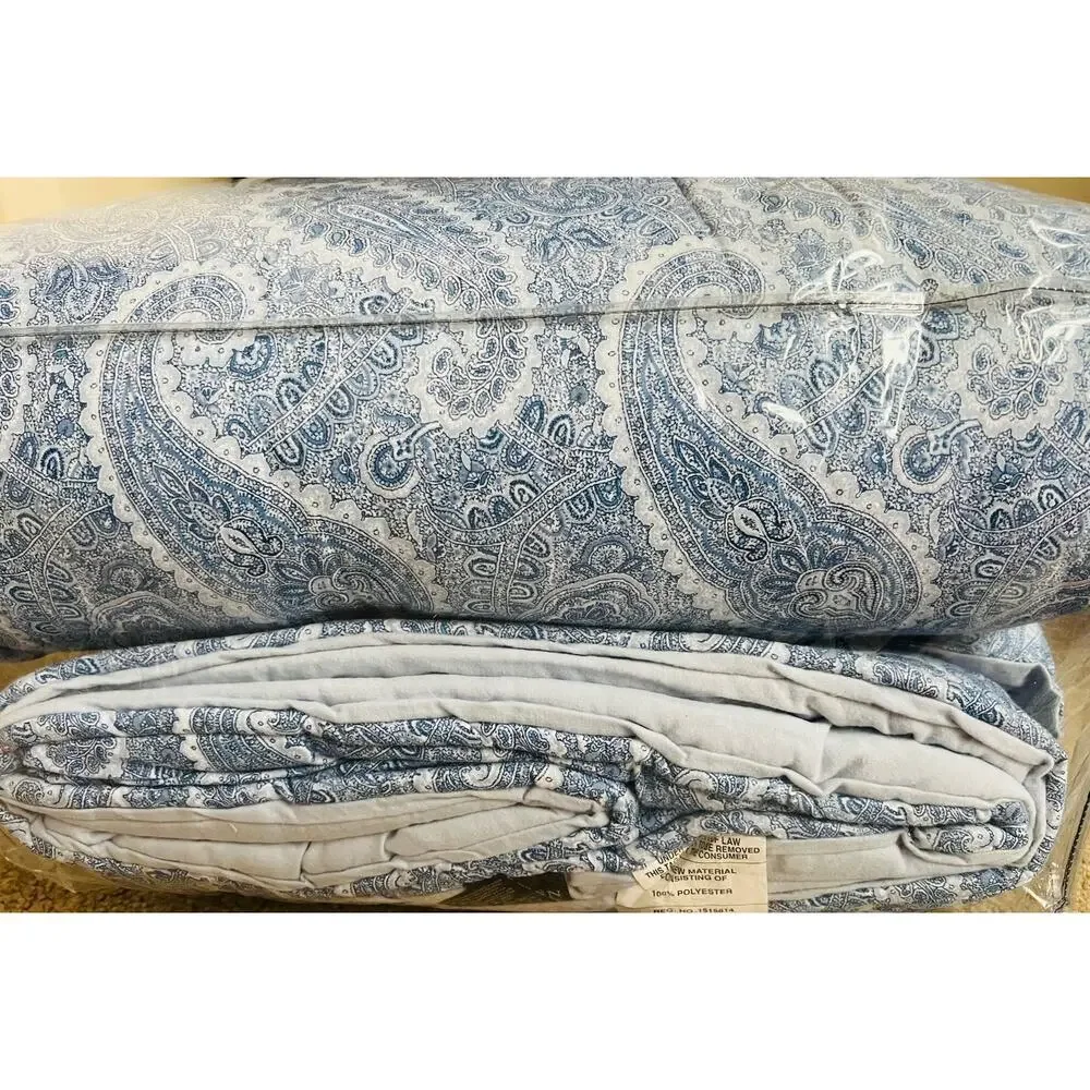 ❤️LAUREN RALPH LAUREN Bantry Paisley Cotton Comforter set & Pillowcase King Sets